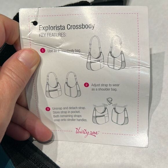 NEW thirty-one Explorista Crossbody Shoulder Purse Stroller Bag Hobo Utility Tra - Picture 3 of 14